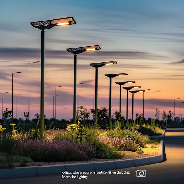 Poteaux solaires pour ronds points : une révolution chez fonroche lighting